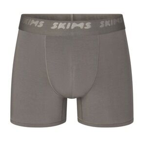 MENS SKIMS STRETCH MENS 3" BOXER BRIEF GUNMENTAL GREY SIZE LARGE NWT